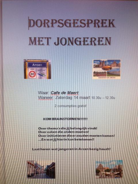 HeijdenAnton's tweet photo. Zaterdag #Dorpsgesprek #Arcen. Wat wil de jeugd en wat kunnen ze hier zelf in betekenen. #opbouwwerk #jongerenwerk http://t.co/mznysvRu8H