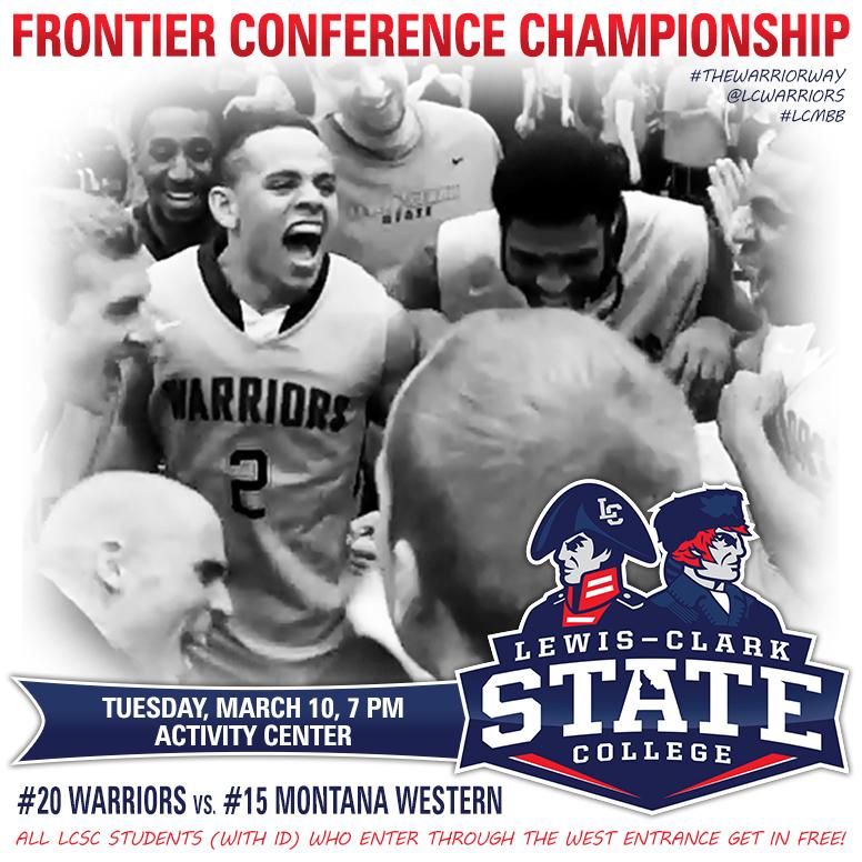 LCWarriors's tweet image. The #20 Warriors play #15 Montana Western for the @FConference Tournament title tonight at 7 at the AC!