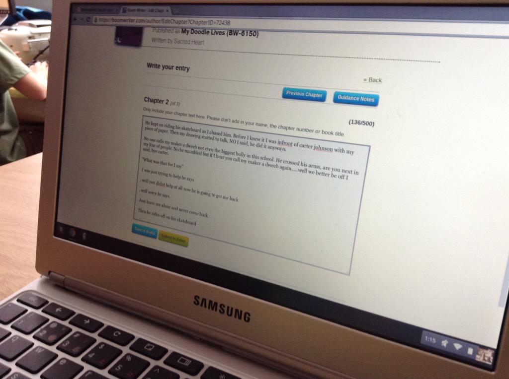 MrsHoule19's tweet image. Using @BoomWriter_ to develop our writing! What a great way to encourage writing. #sccdsb #googlereadandwrite