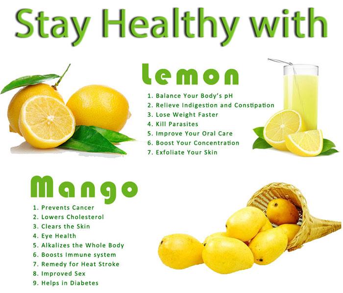 Stay healthy with lemon and mango #health #fruits #tips ...