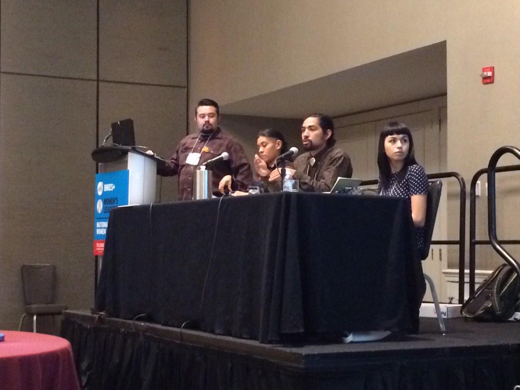 heybikela's tweet photo. Excited to hear from our #LA friends at @MCMHandles on how they engage, empower &amp; educate voices. #womenbike #NBS15 http://t.co/a7jDBxbP38