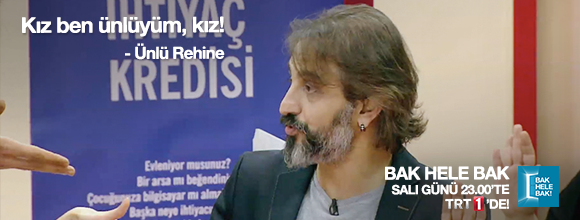 Ünlü oyuncu Ruhi Sarı'yı Bak Hele Bak'ta kimse tanımıyor! Bak Hele Bak, bugün saat 23.00'te TRT 1'de! <a href="/ruhisar/">Ruhi Sarı</a>