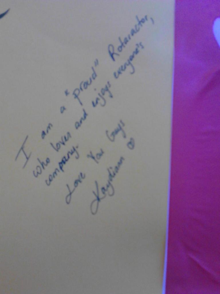 RotaractUWIMona's tweet photo. We looooove you tooo Rtr Kaydiann :-) #HappyWorldRotaractWeek http://t.co/t3CkoKLmEx