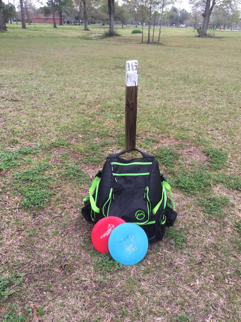 stevens79's tweet photo. Playing my first full round of disc golf since September. Birdied first and third hole #bangthechains http://t.co/3vAJ0ECoIY