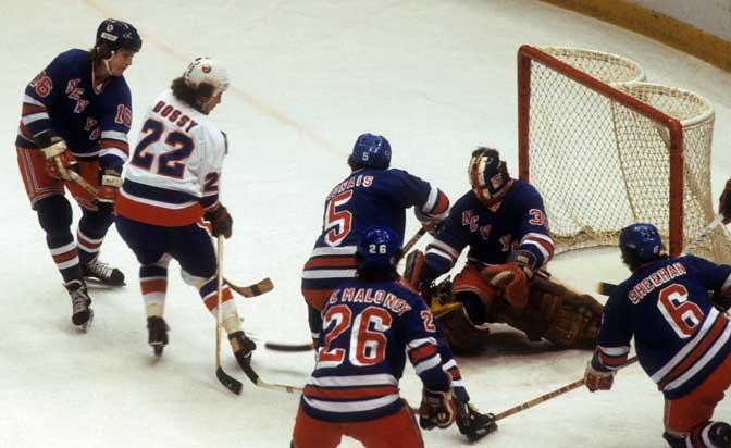 NHL's tweet photo. "This is the battle of New York." @NYRangers, @NYIslanders rivalry made memories at Coliseum: http://t.co/8E5hDXSYaI http://t.co/OzJlrdPNZP