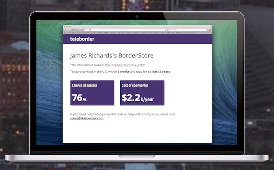 Teleborder's tweet image. Check out our new tool. Find out the cost &amp;amp; likelihood of a getting work visa in one click. tb.gg/borderscore