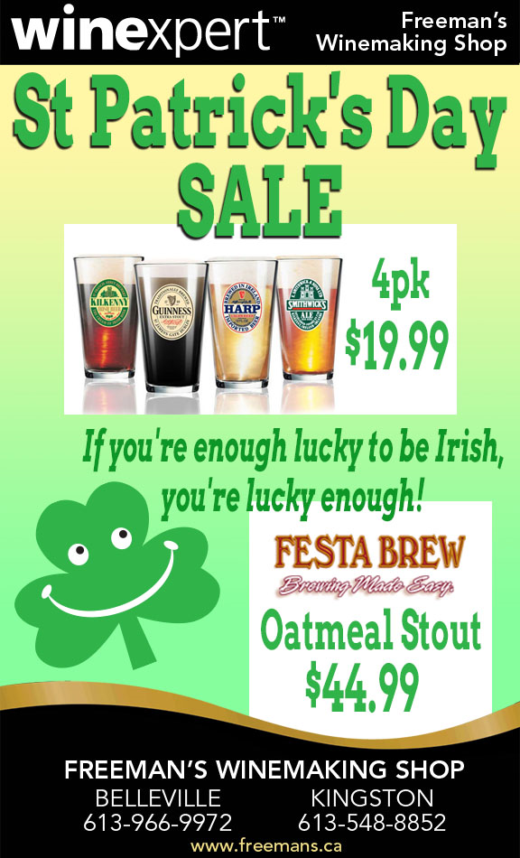 FreemansWine's tweet photo. Festa Brew Oatmeal Stout $44.99!! Irish pub glasses 4 pack for $19.99 #stpattysday #festabrew http://t.co/UU4NJJKU4C