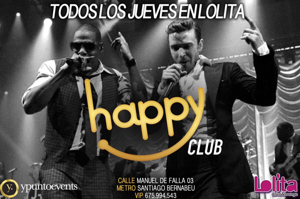 HappyClubMadrid's tweet photo. Todos los jueves en Lolita somos felices http://t.co/nY83tO56lh