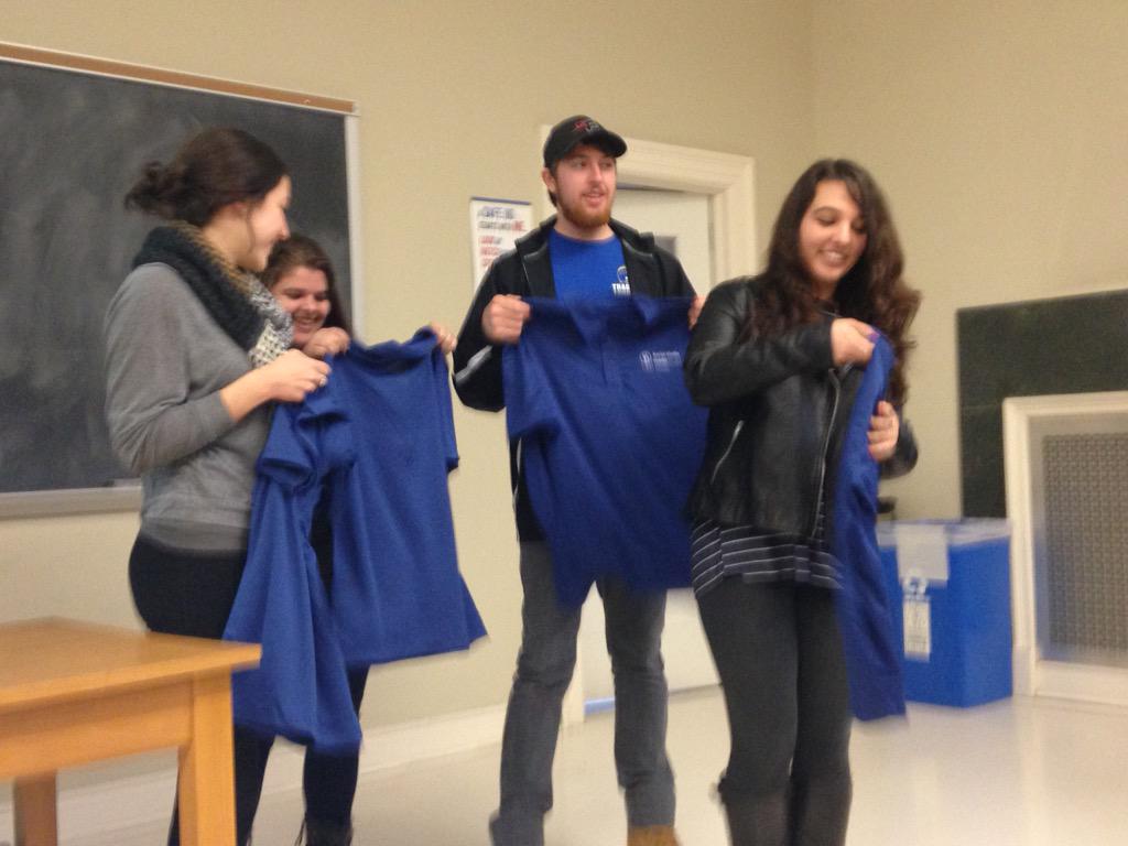 PaxtonMittleman's tweet photo. As we discussed in my @UDcareers meeting, there is nothing better than free food & cool merchandise! Congrats #UDSML http://t.co/RA7WV43mZ3