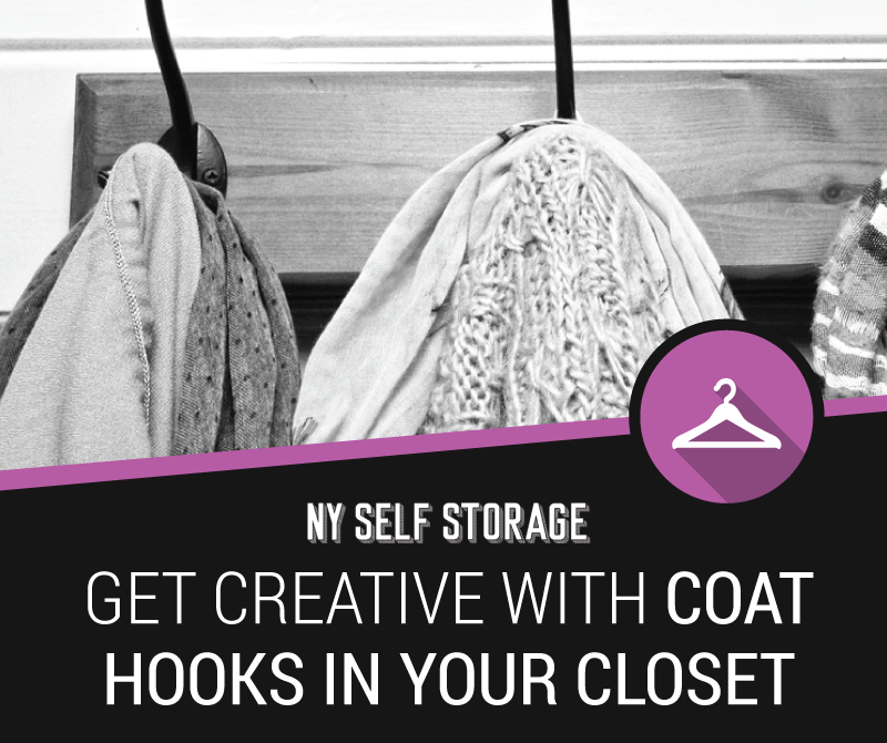 #SpringCleaning tip: Hang coat hooks to instantly add space in a small closet.