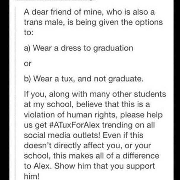 breeskoo's tweet photo. #atuxforalex ๐โ #StandUpForTransDay http://t.co/92Nb0hB4wW