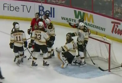 GardenGrizzlies's tweet photo. Daniel Paille petting Tuukka Rask like a dog. http://t.co/2JLC0KK2Dj
