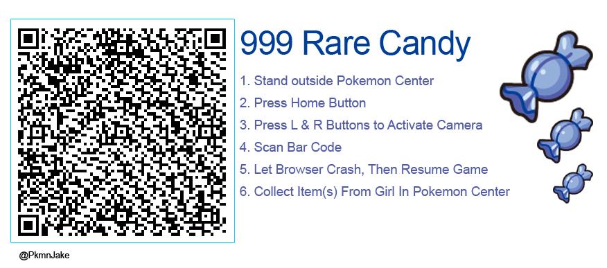 QR Codes for items avalilable (Shiny Charm and Rare Candies) : r/pokemon