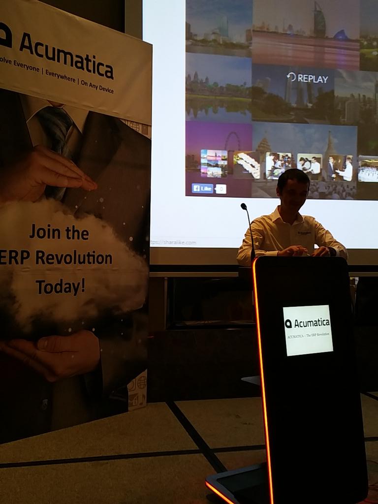 janiali's tweet photo. Getting ready for @Acumatica erp revolution event in Singapore http://t.co/blj0aSKoHQ
