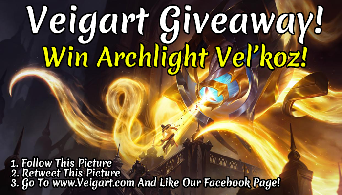 VeigartCom's tweet photo. Want Archlight Velkoz?
#Velkoz #Archlightvelkoz #arclightvelkoz
http://t.co/6WNbw0DuVp Like It!
Giveaway In 30 Min! http://t.co/PJkssDdiH3