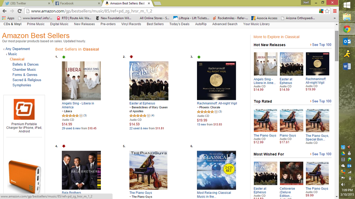 JoelRinsema's tweet photo. #3 on @Amazon  @phoenixchorale @KCChorale  @cbsings http://t.co/dYYxREM1xA