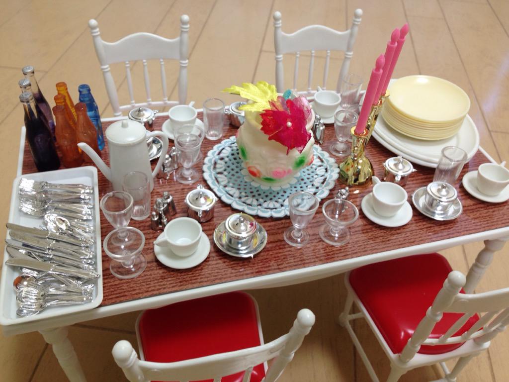 タカラ #リカちゃん #白い白い家具セット #ダイニングテーブル #昭和48年頃