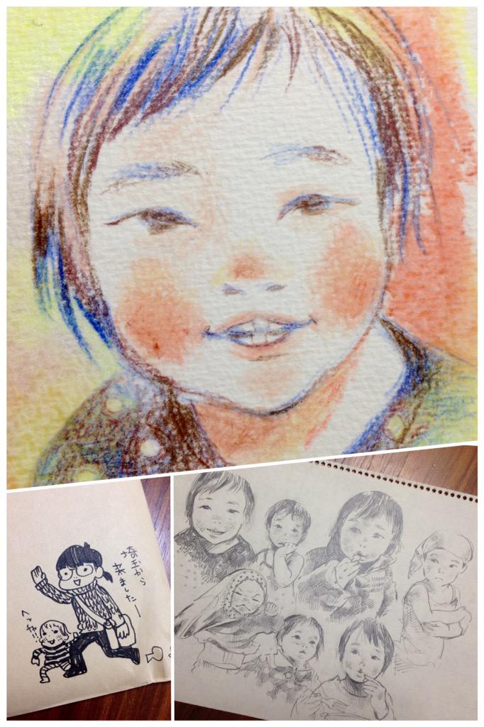 トミイマサコさん(@tomidoron )に娘の似顔絵を描いていただきました!嬉しい!娘本人が「ムスメちゃん!」と言ったくらい似ています。私はトミイさんの絵がとても好きです、似ているけどちゃんとトミイさんテイストなのがすばらしい! 