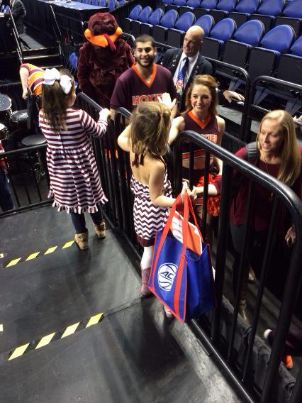 CoachSBeamer's tweet photo. Thanks to @vt_spirit ,  @thehokiebird &amp; band for being so nice to my girls after the game today. #HokieProud http://t.co/AvKCAvYee6