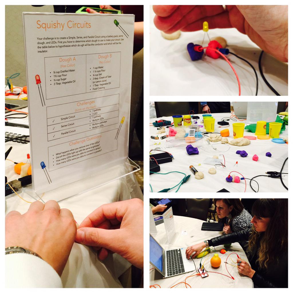 marynharvey's tweet image. Squishy Circuits was my favorite in the maker room today-fruit piano close second! #SXSWedu #EHSTech @StudioArtsEHS