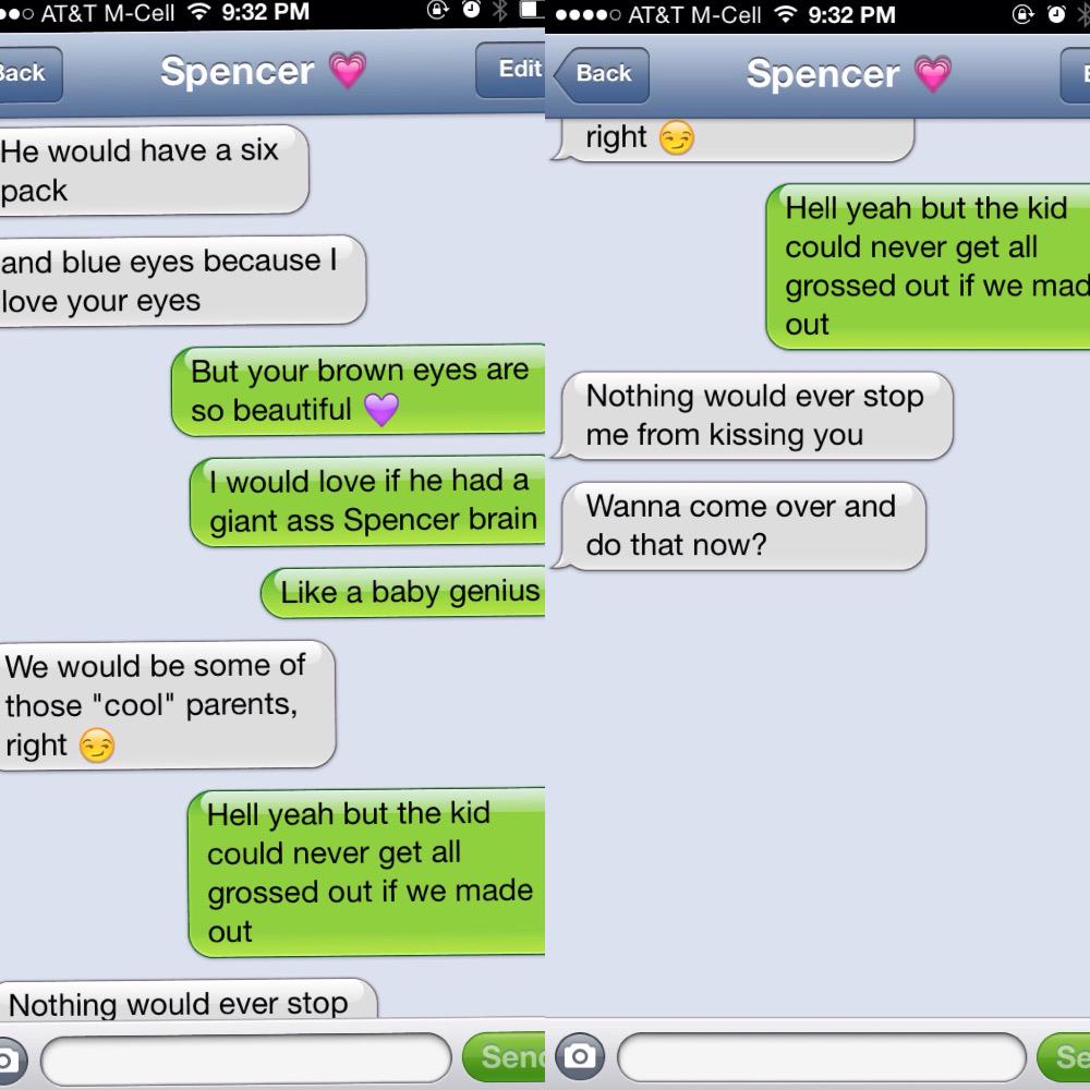 PLLxTexts's tweet photo. Requested by: @ashley_the_liar : SPOBY BABY CONVO! #PLLTEXTS #SPOBY #PLL http://t.co/xZ6TUU0TeS