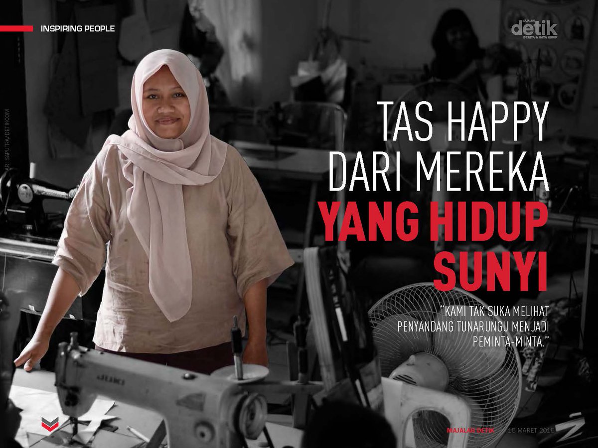 detikcom's tweet photo. Sunarni pekerjakan 50 orang penyandang tunarungu agar hidup mandiri http://t.co/AWfbNneKmh | @majalah_detik http://t.co/NyxiCQNCVR