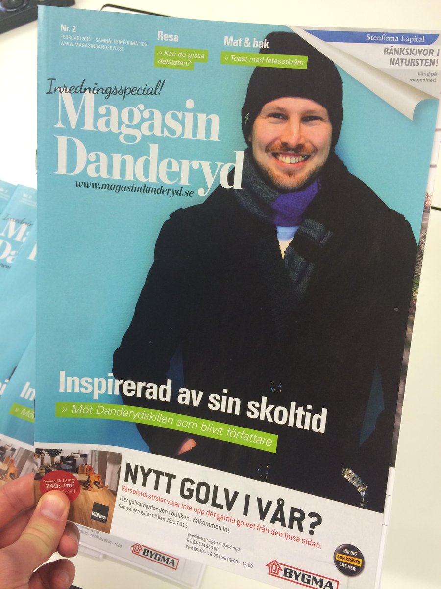 Jag är på omslaget av senaste numret av Magasin Danderyd! Stort! #boktips #författare #ungdomsbok #danderyd #skriva