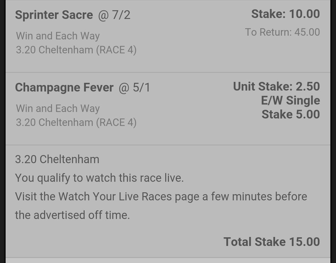 HorseTipsUk1's tweet image. CHELTENHAM TIPS 3.20pm
NB
#HTUK1

RT RT

#CheltFest