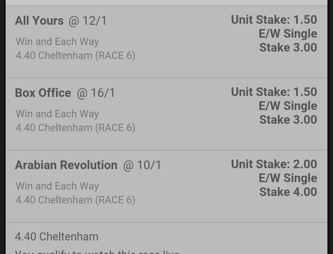 HorseTipsUk1's tweet image. CHELTENHAM TIPS 4.40pm

#HTUK1

RT RT

#CheltFest