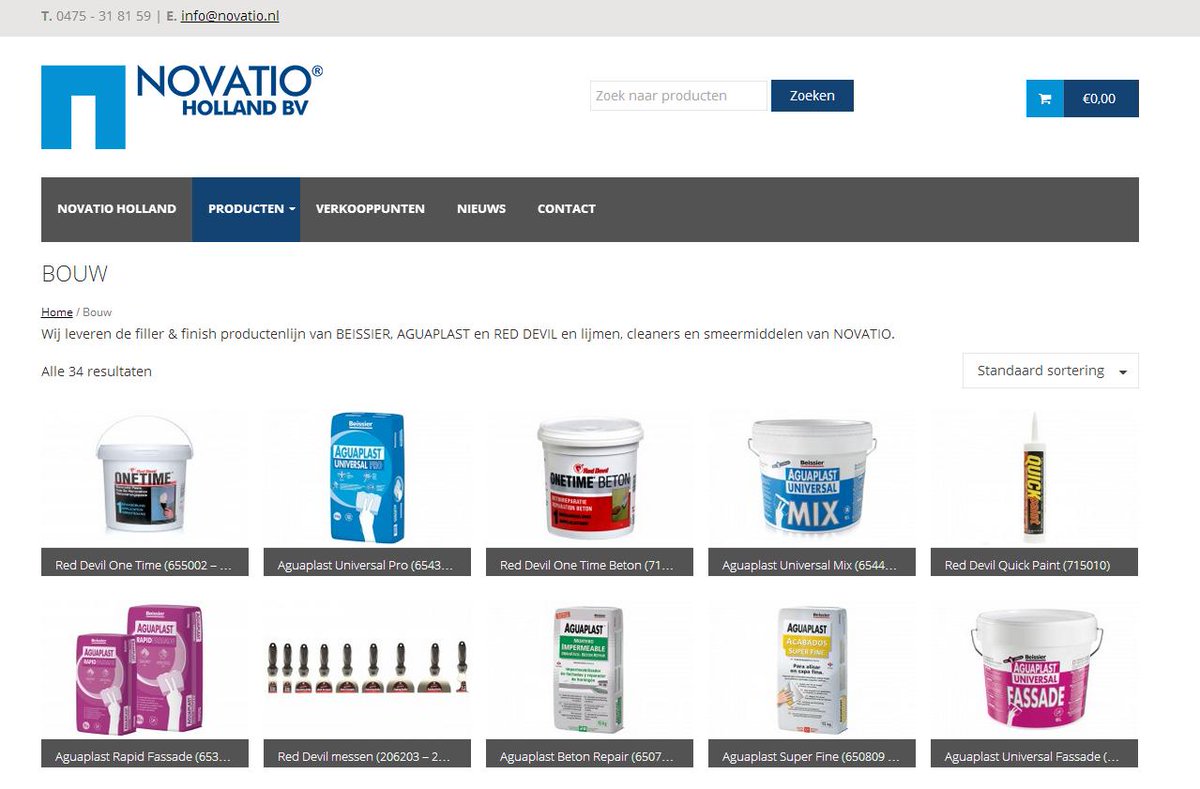 NovatioBouw's tweet photo. #webshop voor de #bouw is online. Bestel rechtstreeks #beissier #aguaplast #renovatie http://t.co/wKGkYMwahI http://t.co/gAOS8xWDfK