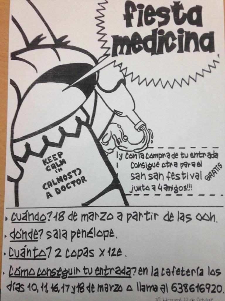 Joshr94's tweet photo. Estaremos vendiendo entradas en la cafetería de la facultad de #medicina #UCM durante los próximos días!!!! http://t.co/GbiyNf0bMD
