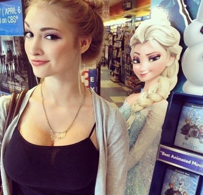 9GAG's tweet photo. She looks like Elsa from Frozen. But he looks like… http://t.co/YzxS9JJOdc