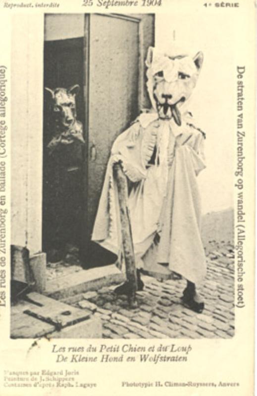 MASAntwerpen's tweet photo. Komt de #polderwolf binnenkort ook naar België? In 1904 werd hij alleszins gespot in Zurenborg tijdens een optocht... http://t.co/Q1gr5m0E9i