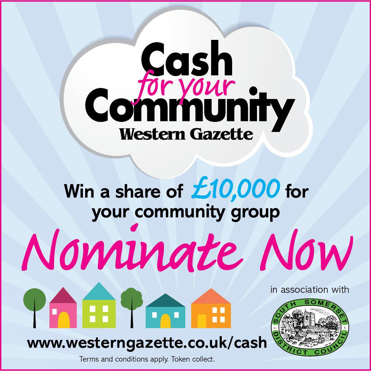 Do you know somebody who runs a community group? Nominate them here: westerngazette.co.uk/cash