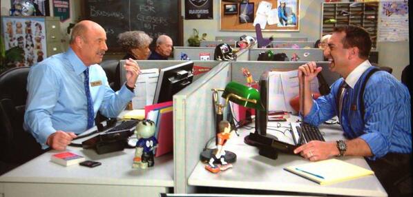 “<a href="/DrPhil/">Dr. Phil</a>: Giving some much-needed advice to <a href="/robriggle/">Rob Riggle</a> on <a href="/foxsports/">FOX Sports</a> NFL Sunday! <a href="/NFLonFox/">FOX Sports: NFL</a> ” Big Thanks 2 Dr.Phil!