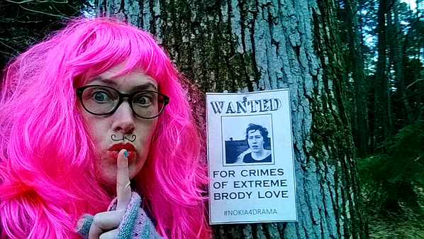 AnnieSpratt's tweet photo. Please RT my selfie to get it featured on the @nokia_uk ad break in #Homeland on Sunday *grins*  #Nokia4Drama http://t.co/8Bbx5IkIRi