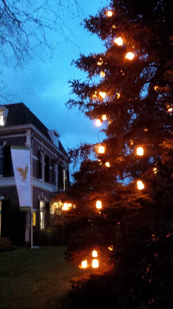 PeterBoots's tweet photo. Our " recycled aloe cans Christmas. Decoration" is back up in the tree.come and watch it yourself. Welcome! http://t.co/CFektmRSBh