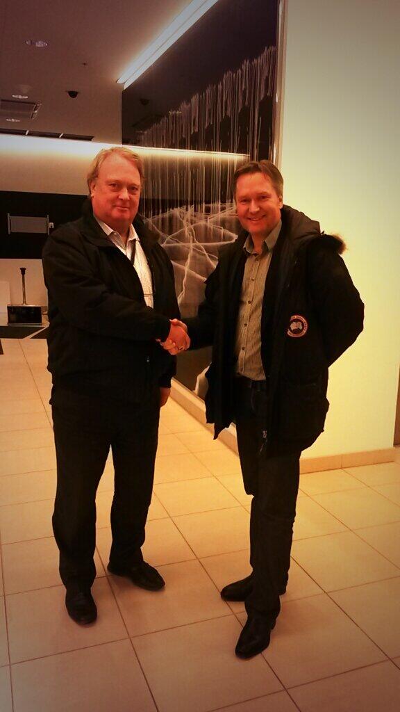 SOTI2013's tweet photo. Lyckad avslutning på @svenskakraftnat! GD Mikael Odenberg &amp; ordförande @JoakimAspengren nöjda,God Jul &amp; Gott Nytt År! http://t.co/rJ6nlpYCOW