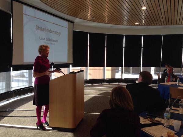 Plindstrom's tweet image. Lisa Schlosser, VP &amp;amp; CTO of Thomson Reuters sharing how STEM team at Thomson Reuters uses #CompassSTEM