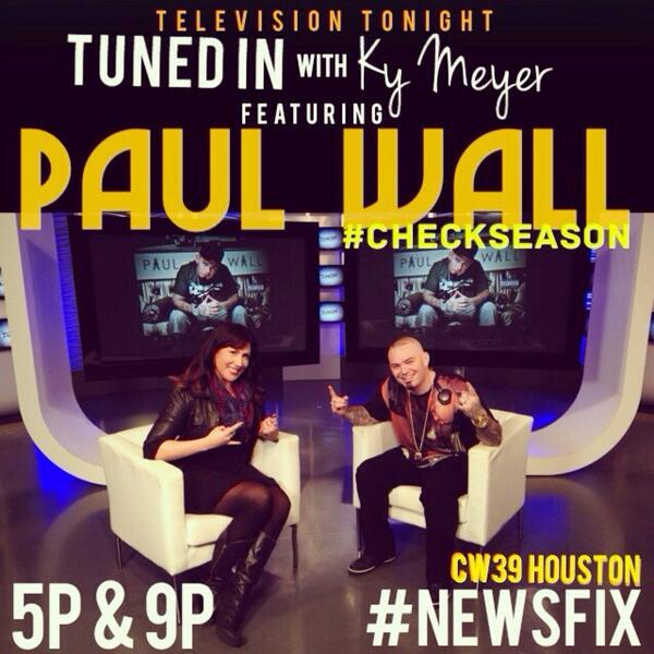 fdavenport's tweet image. 2nite on #NewsFix: Get #TunedIn to @paulwallbaby's new album #CheckSeason. 5&amp;amp;9p on #CW39 📺🎤🙌 @kymeyertunedin