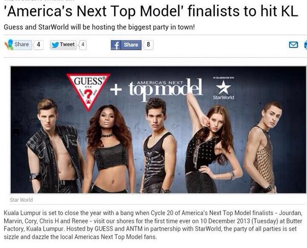 Iam_ChrisH's tweet photo. It's a party it's a party it's a party heyyyy ;-) #antm #antm20 #loveguess #guess #starworld #chrisatics http://t.co/ZlKN2eojwl