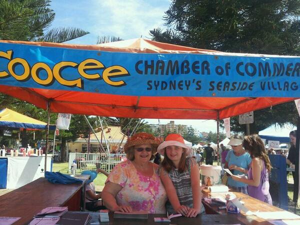 At #coogee family fun day. Saying hello to Coogee Chamber of Commerce  and raffle tickets!. Childrens Hosp foundation