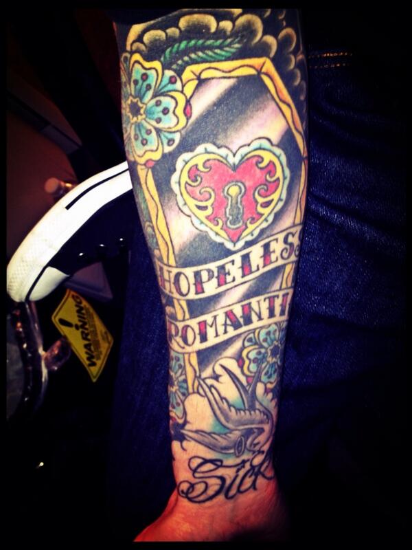 StormtrooperDad's tweet photo. #HopelessRomantic @TattooSociety13 @LifesInked @BeardsAndTats @CutThroatsTatts @Slick50sTatts @RealTattoos http://t.co/i1KWVLToHh