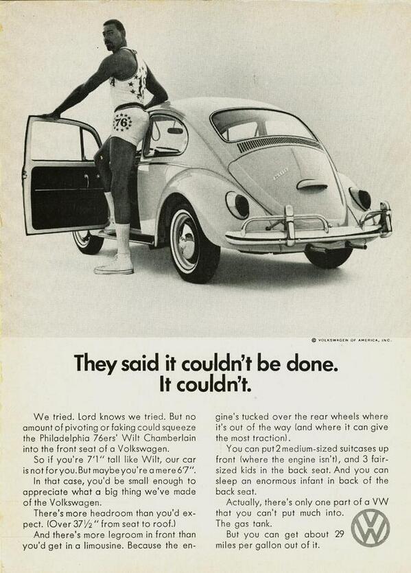 HistoryInPics's tweet photo. Vintage Volkswagen ad http://t.co/7LBrPVKk4z