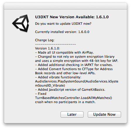vitapoly's tweet image. New Version #U3DXT iOS SDK Pro v1.6.1.0 Update. Now contains GameKitBasics Example in JavaScript. #unity3d #gamedev
