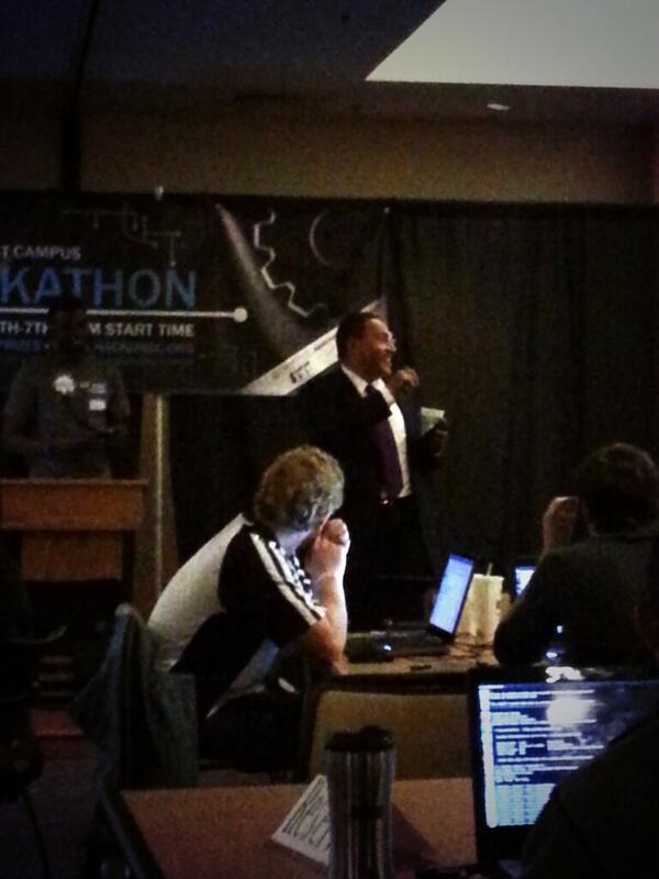 iamdeejayq's tweet image. #hackUMBC sooo we are deff official when President Hrabowski shows up to the event.