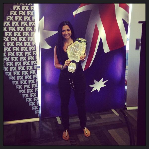 KatieV_'s tweet photo. @danawhite thanks to you I attended Brisbane UFC today . Hopefully again in USA too! Great sport great fights http://t.co/BV0HjOdtcy
