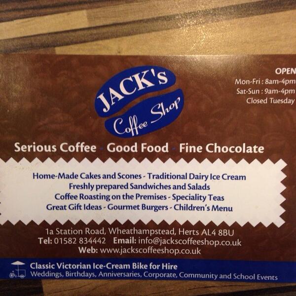 Jack's Coffee Shop Twitter