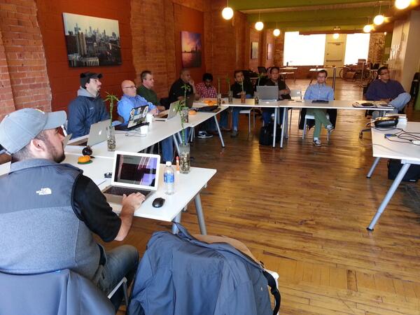 phpdetroit's tweet image. Learning about Laravel from Chris Booth at the latest #phpdetroit meet up at Bamboo Detroit