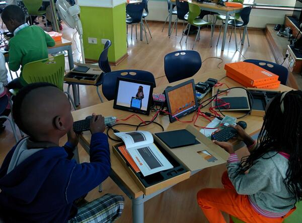 TeamKano's tweet image. #Students in South Africa learn with the #KanoKit #computer!